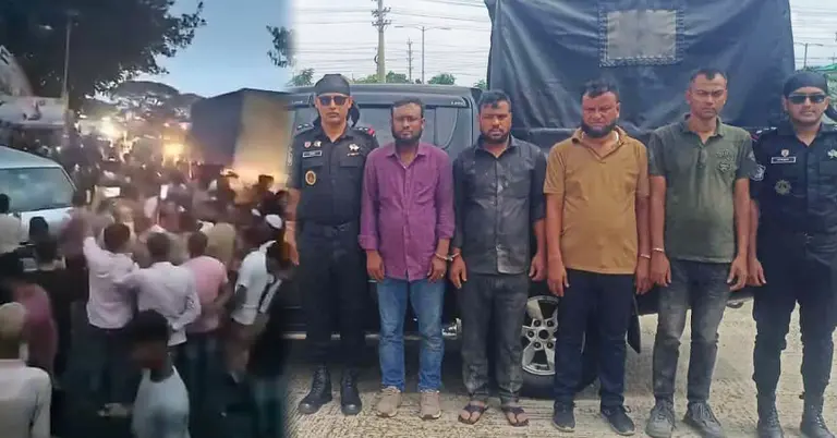 ফরিদপুরে ভুয়া র‌্যাবকে মারধর-গাড়ি ভাঙচুর